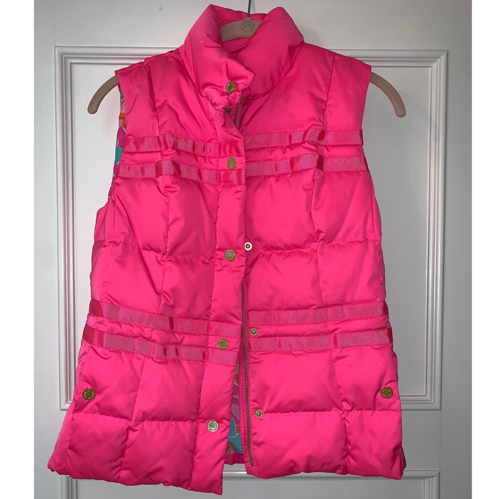 Lilly Pulitzer Pink Puffer Vest